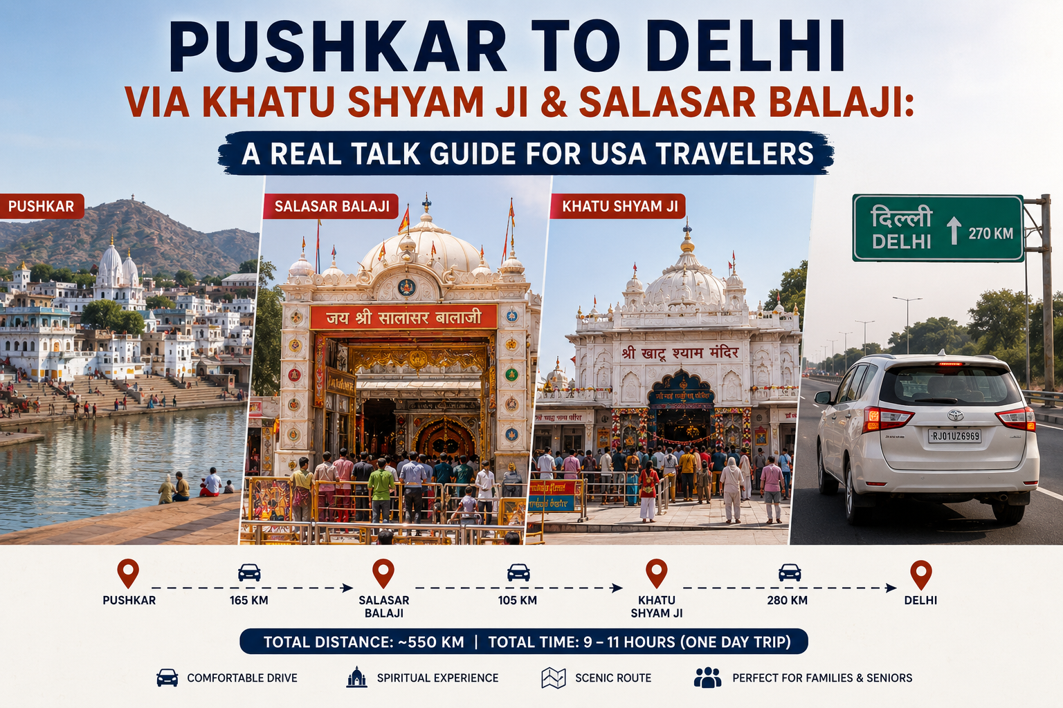 Pushkar to Delhi via Khatu Shyam Ji & Salasar Balaji: A Real Talk Guide for USA Travelers