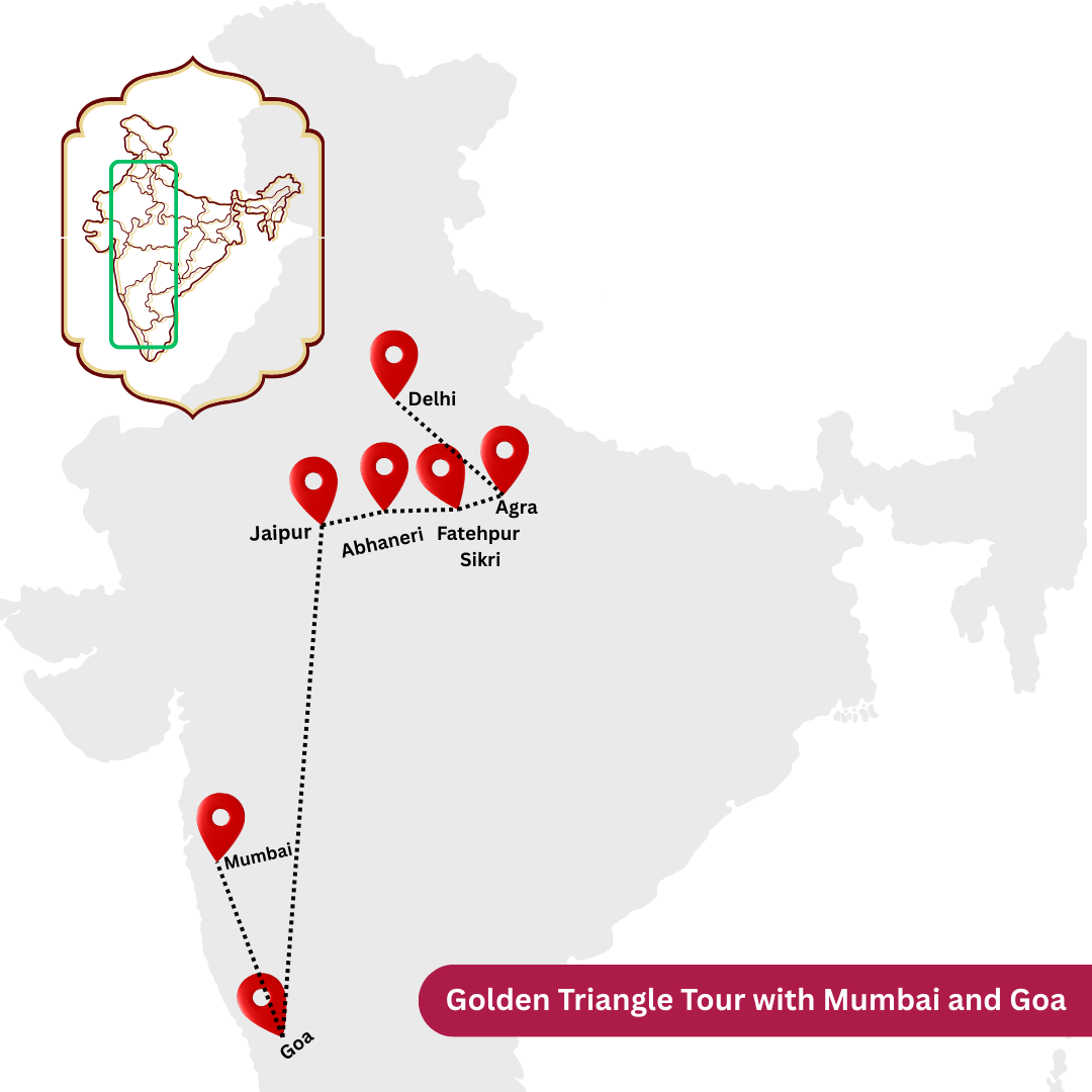 Golden Triangle Tour with Mumbai and Goa