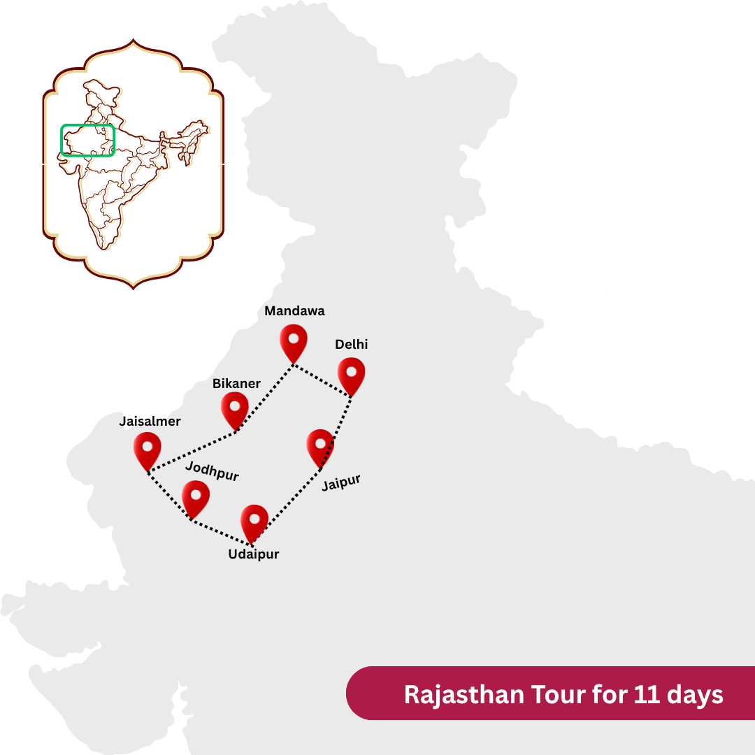 Rajasthan Tour for 10 Nights and 11 Days