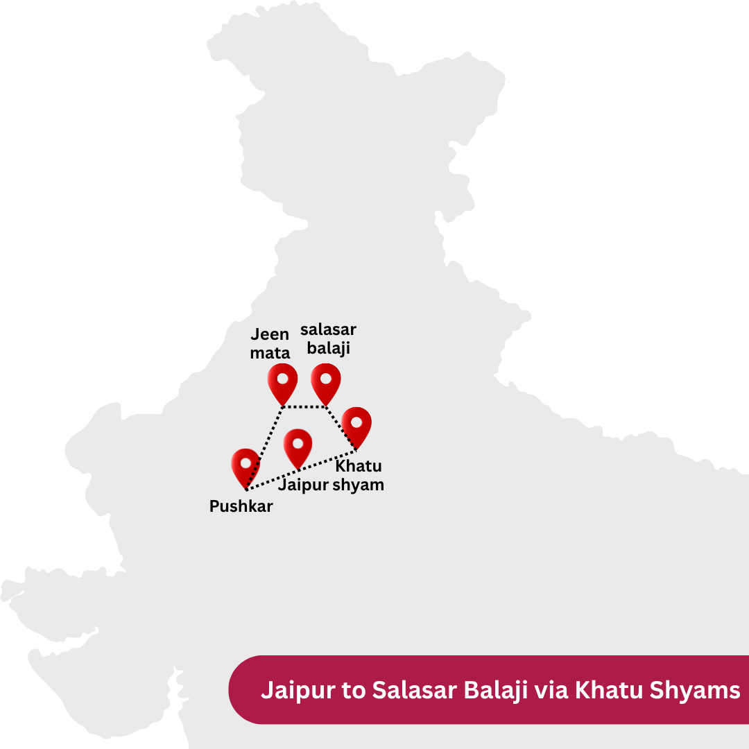 Jaipur to Salasar Balaji via Khatu Shyams