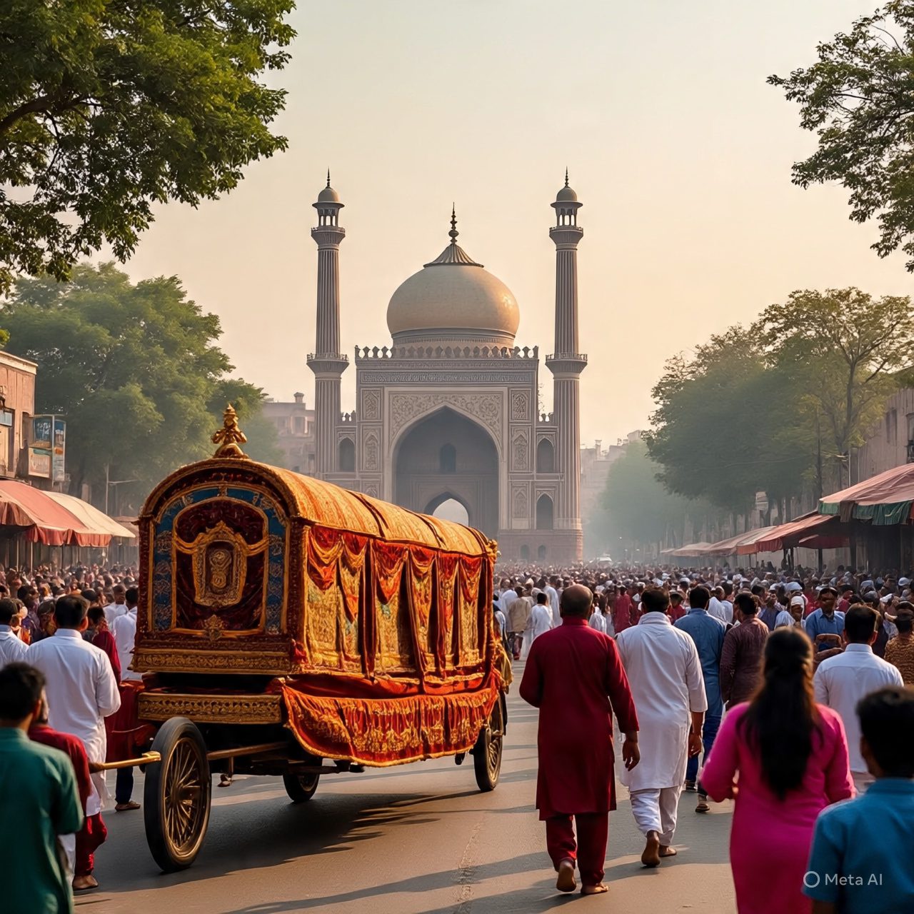 Visiting Tajia processions and Imambaras